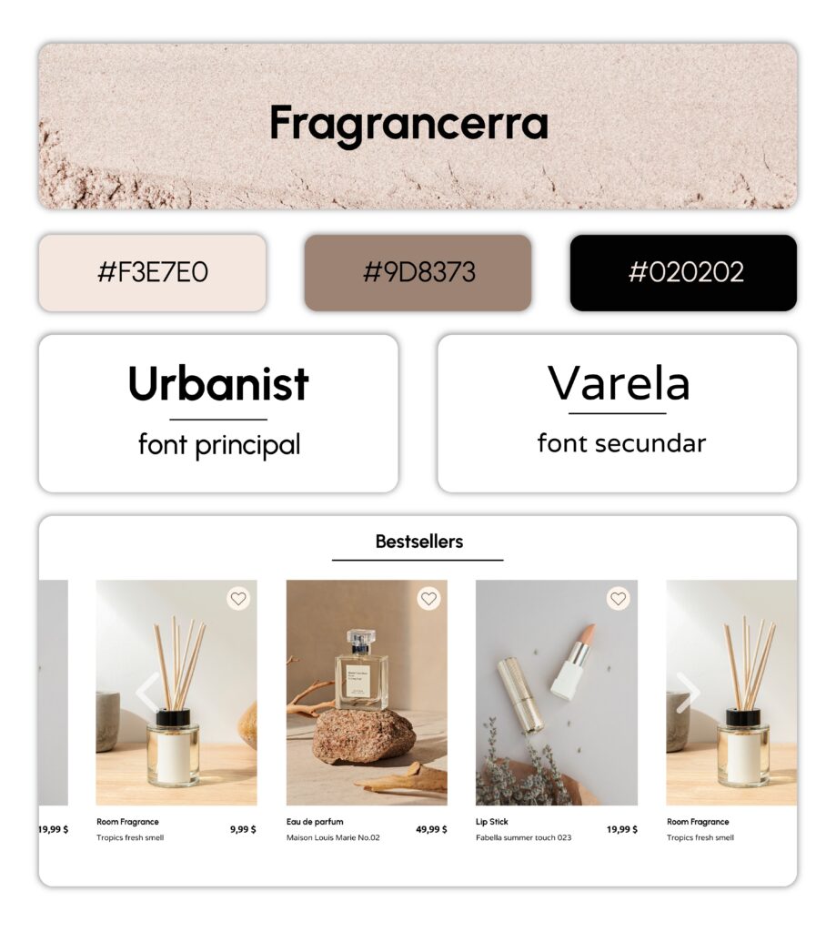 Design logo si identitate vizuala pentru un beauty store de Sanda Bitica - Brand Designer